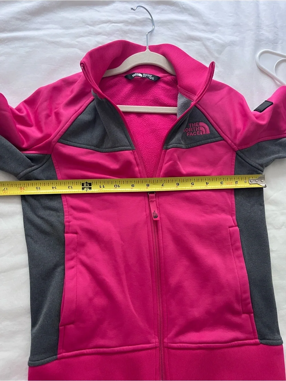 The North Face Girls Takeback Track Jacket Pink Gray Medium 10-12 NF0A3CW5